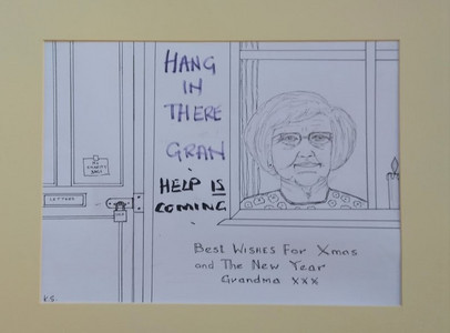 Keith.  Help is coming, pen & felt tip. 12.20.jpg
